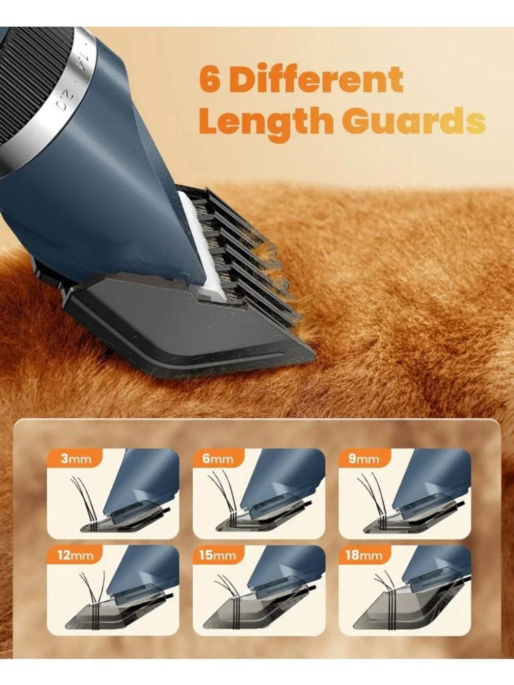 Low Noise 3-in-1 Dog Clippers & Nail Grinder Grooming Kit for All Breeds